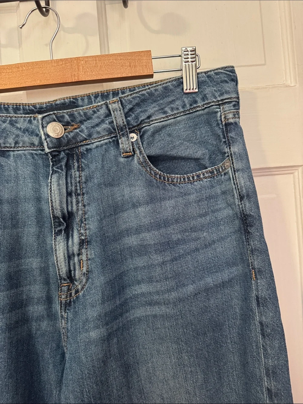 AERO NWT High Rise Wide Leg Jeans - Blue Dark Wash Vintage Inspired Size 12